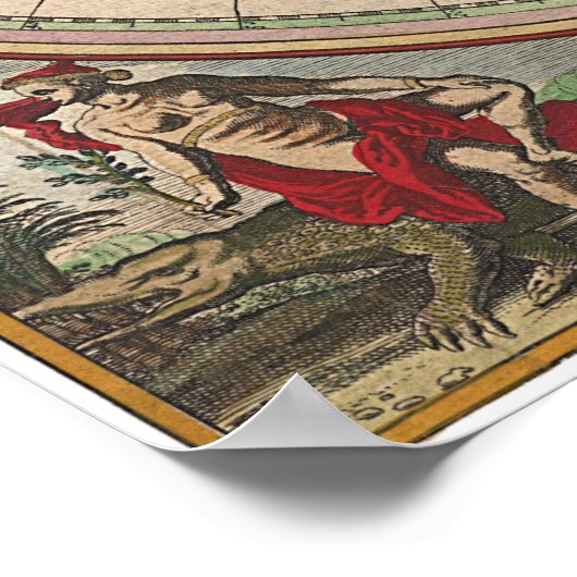 世界地図1657 ポスター (角)