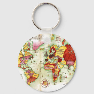 世界地図1675年 キーホルダー