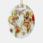 世界地図1675年 セラミックオーナメント (右)