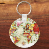 世界地図1675 キーホルダー (正面)