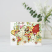 世界地図1675 ポストカード (スタンド正面)