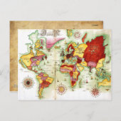 世界地図1675 ポストカード (正面/裏面)