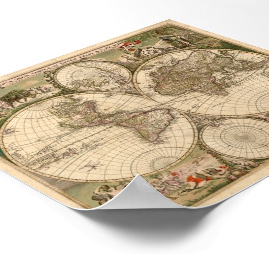 世界地図1689 ポスター (角)