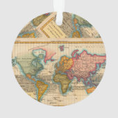 世界地図1700年代アンティーク大陸 オーナメント (裏面)