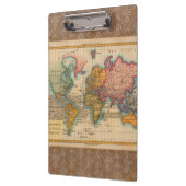 世界地図1700年代アンティーク大陸 クリップボード (左)