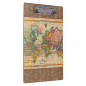 世界地図1700年代アンティーク大陸 クリップボード (右)