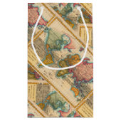 世界地図1700年代アンティーク大陸 スモールペーパーバッグ (裏面)