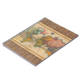 世界地図1700年代アンティーク大陸 ノートブック (左側)