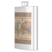 世界地図1700年代アンティーク大陸 フラスク (左)