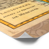 世界地図1700年代アンティーク大陸 ポスター (角)