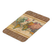 世界地図1700年代アンティーク大陸 マグネット (左側)