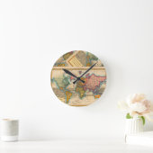 世界地図1700年代アンティーク大陸 ラウンド壁時計 (ホーム)