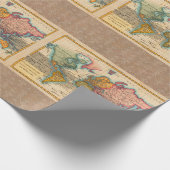 世界地図1700年代アンティーク大陸 ラッピングペーパー (角)