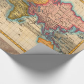 世界地図1700年代アンティーク大陸 ラッピングペーパー (角)