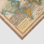 世界地図1700年代アンティーク大陸 薄葉紙 (詳細)