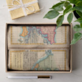 世界地図1700年代アンティーク大陸 薄葉紙 (ギフト)