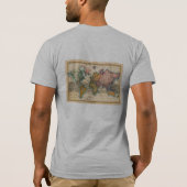 世界地図1700年代アンティーク大陸 Tシャツ (裏面)