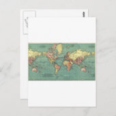 世界地図1919 ポストカード (正面/裏面)