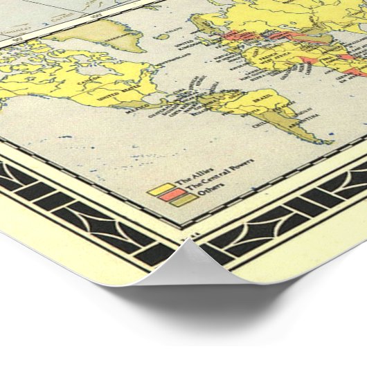 世界地図1943 ポスター (角)