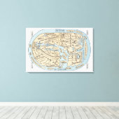 世界地図2世紀 キャンバスプリント (インサイチュ (ウッドフロア))