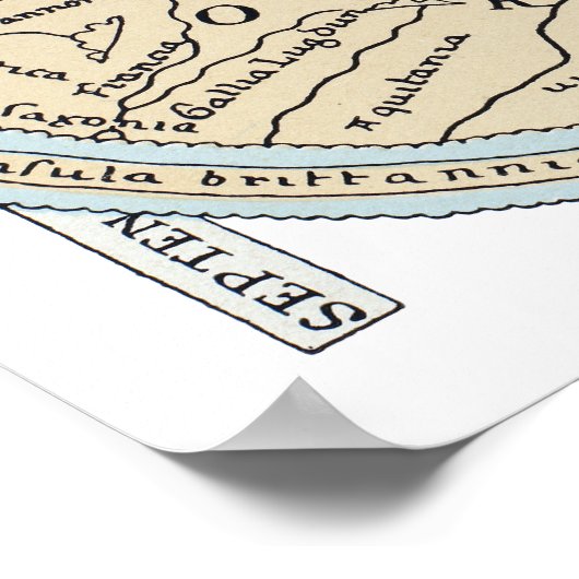 世界地図2世紀 ポスター (角)