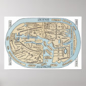 世界地図2世紀 ポスター (正面)