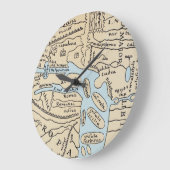 世界地図2世紀 ラージ壁時計 (傾斜)
