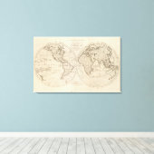 世界地図2 キャンバスプリント (インサイチュ (ウッドフロア))