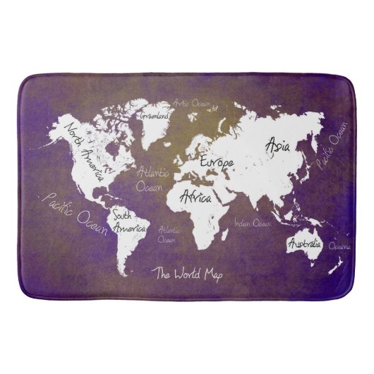 世界地図2 バスマット (正面)