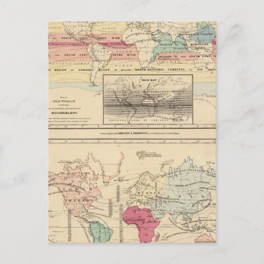 世界地図2 ポストカード (正面)