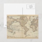 世界地図2 ポストカード (正面/裏面)