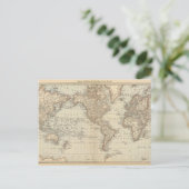 世界地図2 ポストカード (スタンド正面)