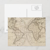 世界地図2 ポストカード (正面/裏面)