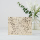 世界地図2 ポストカード (スタンド正面)