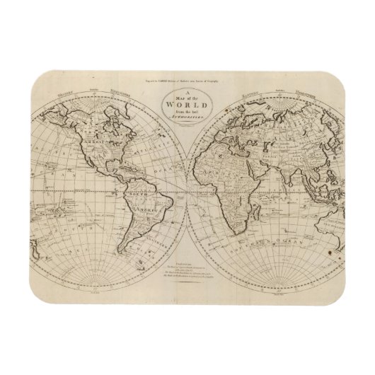 世界地図2 マグネット (横)