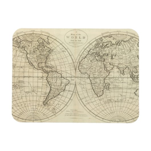 世界地図2 マグネット (横)