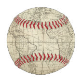世界地図2 野球ボール (裏面)