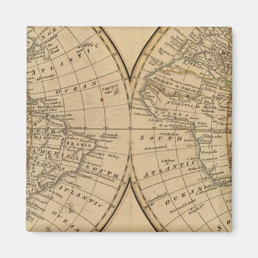 世界地図3 マグネット (正面)