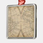 世界地図3 メタルオーナメント (左)