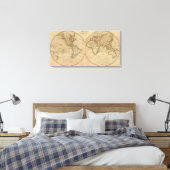 世界地図4 キャンバスプリント (インサイチュ (寝室))