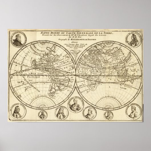 世界地図4 ポスター (正面)