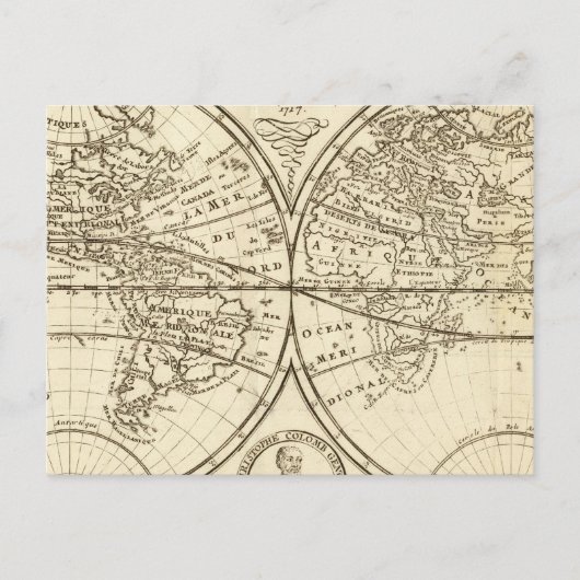 世界地図4 ポストカード (正面)