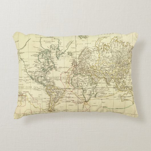 世界地図5 アクセントクッション (正面)