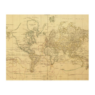 世界地図5 ウッドウォールアート