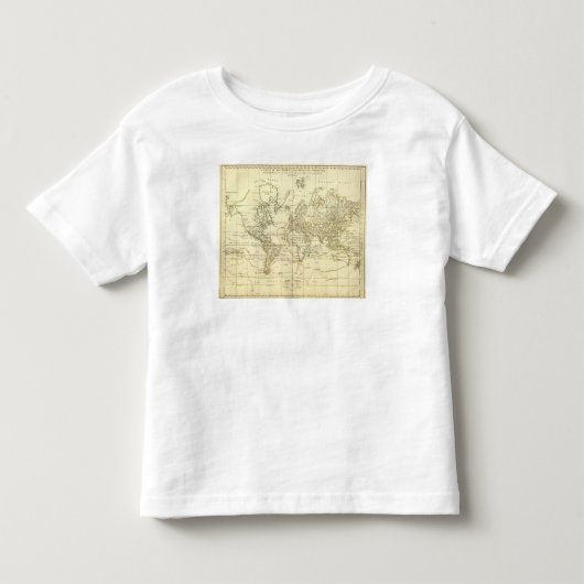 世界地図5 トドラーTシャツ (正面)