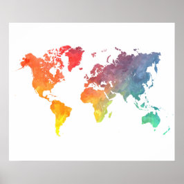 世界地図5 ポスター