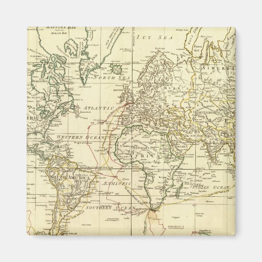 世界地図5 マグネット (正面)