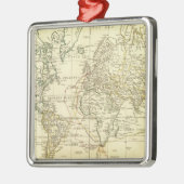 世界地図5 メタルオーナメント (左)