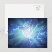 世界地図6 ポストカード (正面/裏面)