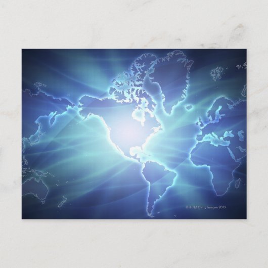 世界地図6 ポストカード (正面)